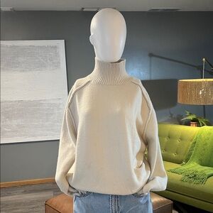 H&M Cream Turtleneck Sweater
